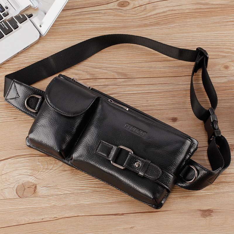 Vintage Multi - Carry Genuine Leather Sling Bag – Versatile Crossbody, Waist, and Sling Bag for Men and Women - VOTVO