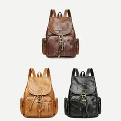 Vegan Leather Backpack for Women – Vintage Casual Daypack Purse for Ladies & Girls - VOTVO