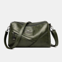 Retro Medium Sling Shoulder Bag for Women – Soft PU Leather Crossbody Handbag