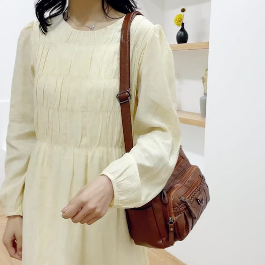 Women's leather bag with multiple pockets - VOTVO