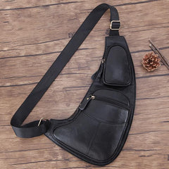 Vintage Genuine Leather Chest Sling Bag – Stylish Messenger Bag for Men
