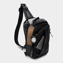 Waterproof Sling Bag for Men – Multi - Functional Chest Bag with USB Charging Port for Hiking, Cycling, and Travel - VOTVO