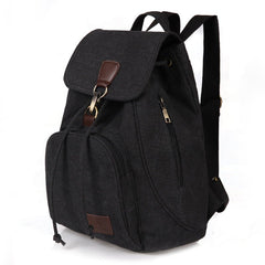 Vintage Canvas Backpack for Women & Girls – Drawstring Rucksack for School & Travel - VOTVO