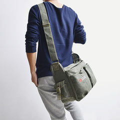 Messenger Bag for Men - Vintage Canvas Large Crossbody Kit