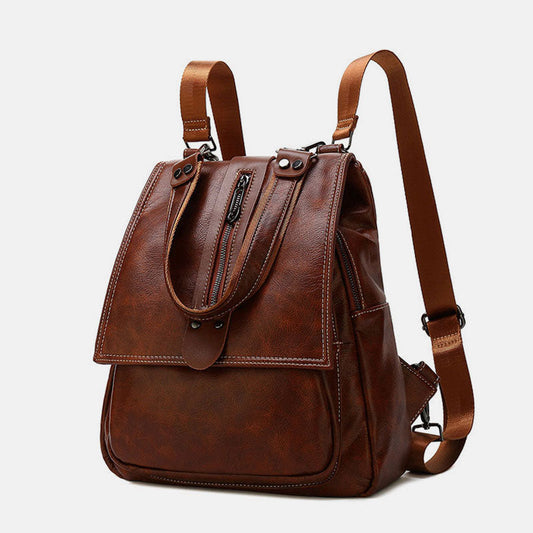 Women's Fashion Backpack Purse - Multifunctional PU Leather Shoulder Bag with Adjustable Strap