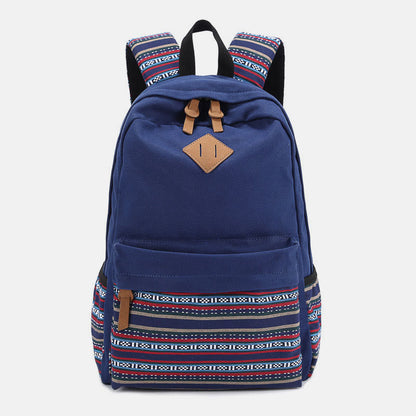 Zaino in tela personalizzato con strisce colorate per donna - Zaino sportivo per studenti