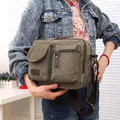 Retro Men’s Canvas Messenger Bag – Casual Crossbody Shoulder Purse