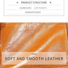 Men's RFID Anti-theft Retro Wallet – Genuine Leather, Secure & Stylish