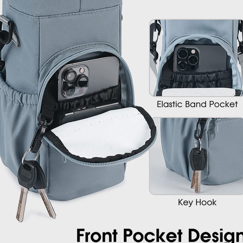 Water Bottle Carrying Case for Outing Sports – Crossbody Canvas Bag - VOTVO