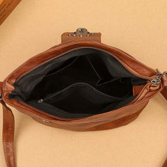 Retro Faux Leather Crossbody Bag for Women – Small Shoulder Purse for Daily Use