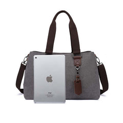 Triple Compartment Canvas Tote Handbag | Multifunction Casual Crossbody Shoulder Purse