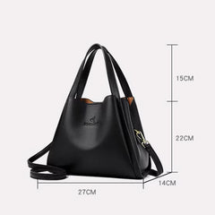 Embossed Soft Leather Handbag – Stylish, Versatile & Timeless Design