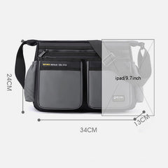 Klassische Reisetasche für Herren – Robustes Nylon, große Umhängetasche