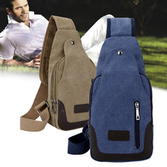 Canvas-Umhängetasche für Herren – Tagesrucksack für Outdoor-Reisen und Camping