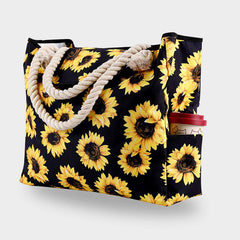 Summer Beach Bag for Women | Printing Canvas Large Capacity Handbag