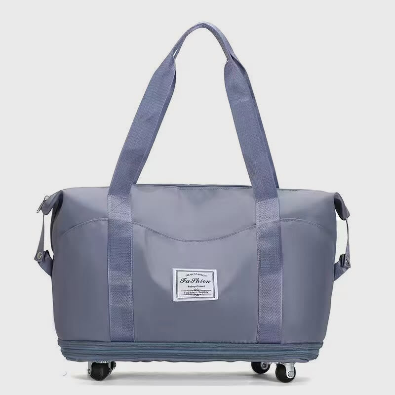 Tote Bag for Travel with Pull Rod & Oblique Folding Storage – Large Capacity Nylon Travel Sleeve - VOTVO