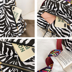 Women’s Plaid Leather Backpack – Multifunctional Daypack with Shoulder Strap