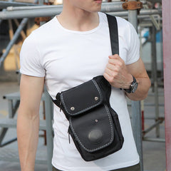 Men’s Retro Canvas Leg Bag – Outdoor Sports Crossbody with Adjustable Strap - VOTVO