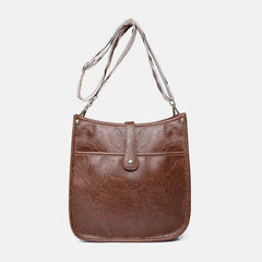 Vintage PU Leather Crossbody Bag for Women – Adjustable Shoulder Bag