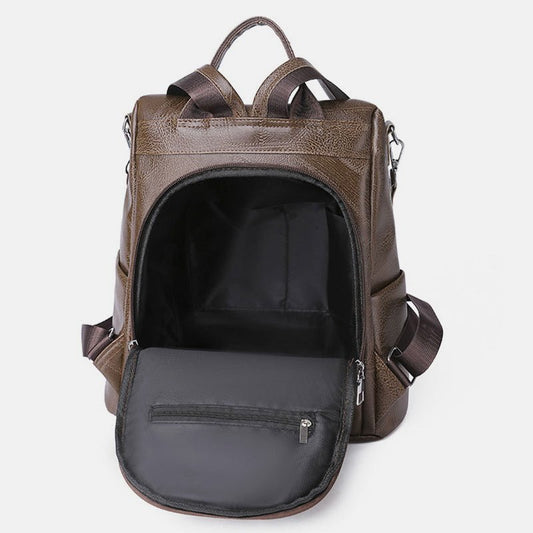 Women’s Leather Convertible Backpack Purse – Anti - Theft Travel Daypack & Shoulder Bag - VOTVO