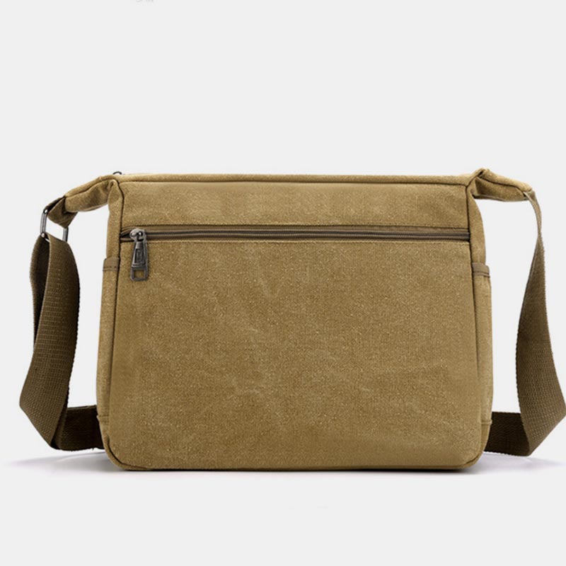Vintage Canvas Messenger Bag – Large Capacity Shoulder Bag for Daily Use - VOTVO