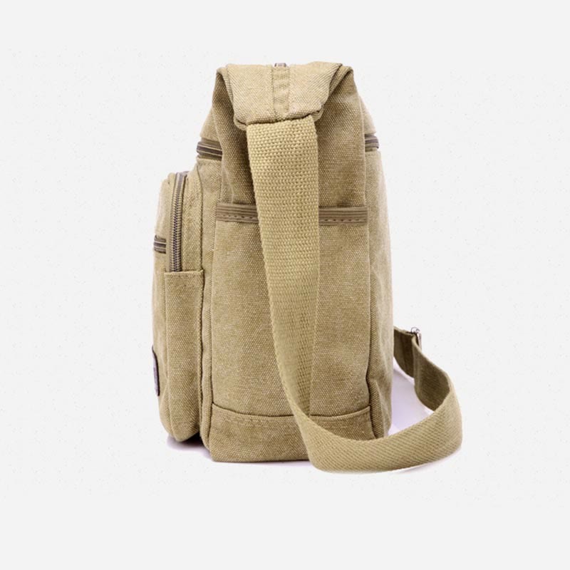 Borsa a tracolla da uomo | Borsa a tracolla vintage in tela per esterni