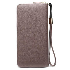 Women's Genuine Leather Vintage Wallet - Stylish and Functional Zip Closure Wallet