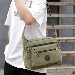 Vintage Canvas Messenger Bag – Large Capacity Shoulder Bag for Daily Use - VOTVO