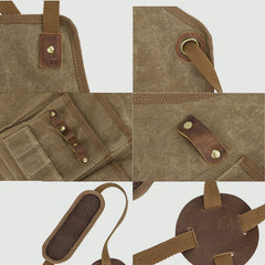 Tool Bag for Craftsman – Heavy Duty Waterproof Canvas Tool Apron with 13 Pockets & 5 Slots