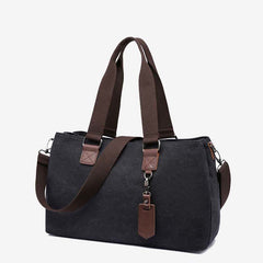 Triple Compartment Canvas Tote Handbag | Multifunction Casual Crossbody Shoulder Purse