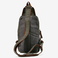Canvas Sling Bag Schultertasche Brusttasche für Männer – Reise Wandern Crossbody Daypack