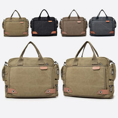 Messenger Bag for Men – Casual Canvas Multi-Pocket Crossbody Bag with Adjustable Strap