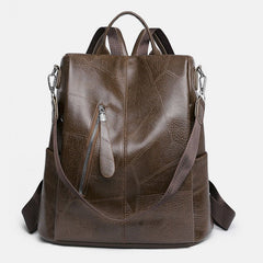 Women’s Leather Convertible Backpack Purse – Anti - Theft Travel Daypack & Shoulder Bag - VOTVO