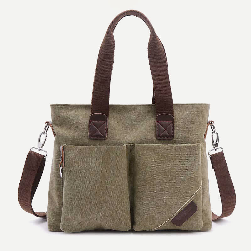 Unisex Canvas Shoulder Bag – Retro Casual Handbag & Work Tote - VOTVO