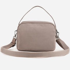 Small Nylon Crossbody Bag for Women – Triple Compartment Travel Purse