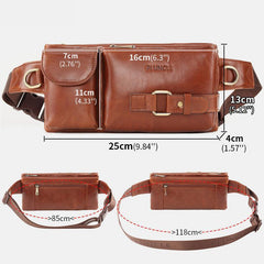 Vintage Multi - Carry Genuine Leather Sling Bag – Versatile Crossbody, Waist, and Sling Bag for Men and Women - VOTVO