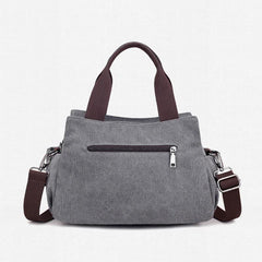 Women's Canvas Hobo Handbag – Multi-Pocket Shoulder Tote & Crossbody Bag