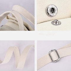 Solid Color Small Tote Triple Compartment Large Crossbody Canvas Purse - VOTVO