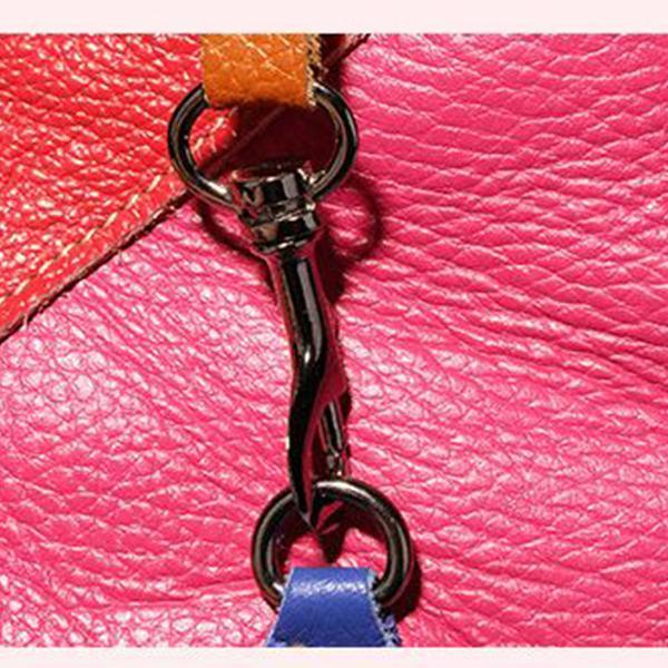 Women's Genuine Leather Splice Rivet Backpack - Stylish & Durable Shoulder Bag for School, Travel, & Daily Use - VOTVO