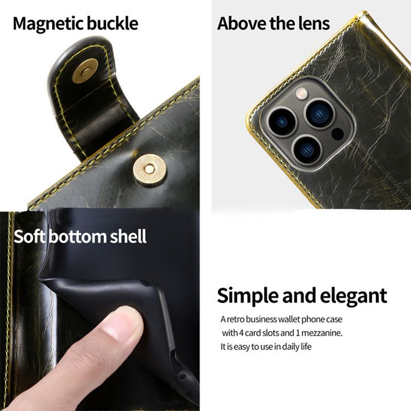 Wallet Case for iPhone - PU Leather Durable Phone Case with Card Slot - VOTVO