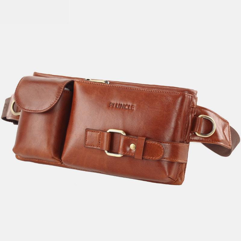 Vintage Multi - Carry Genuine Leather Sling Bag – Versatile Crossbody, Waist, and Sling Bag for Men and Women - VOTVO
