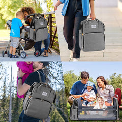 Diaper Bag Backpack with Changing Station – Waterproof Oxford, Multi-functional Design