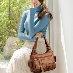 Women Handbags and Purse – Large Double Compartment Hobo Bag Tote