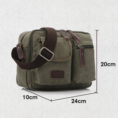 Retro Men’s Canvas Messenger Bag – Casual Crossbody Shoulder Purse
