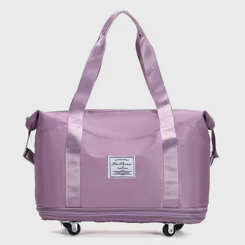 Tote Bag for Travel with Pull Rod & Oblique Folding Storage – Large Capacity Nylon Travel Sleeve - VOTVO