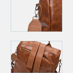 Women's Anti-theft Leather Backpack – Stylish & Secure Travel Handbag