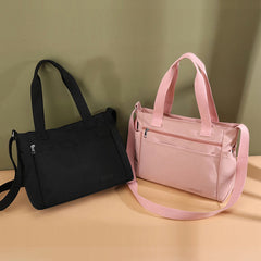 Minimalistic Nylon Tote Bag for Women – Large Handbag for School & Fitness
