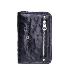 Genuine Leather Two Fold Multi-function Short Wallet
