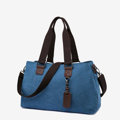 Triple Compartment Canvas Tote Handbag | Multifunction Casual Crossbody Shoulder Purse