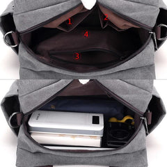 Women's Canvas Hobo Handbag – Multi - Pocket Shoulder Tote & Crossbody Bag - VOTVO